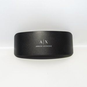 Armani Exchange Black Hard Clamshell Glass Case w/ Cloth Never Used